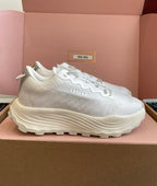 Miu Miu Technical Fabric Sneakers - White