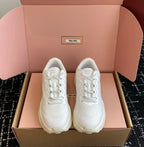 Miu Miu Technical Fabric Sneakers - White