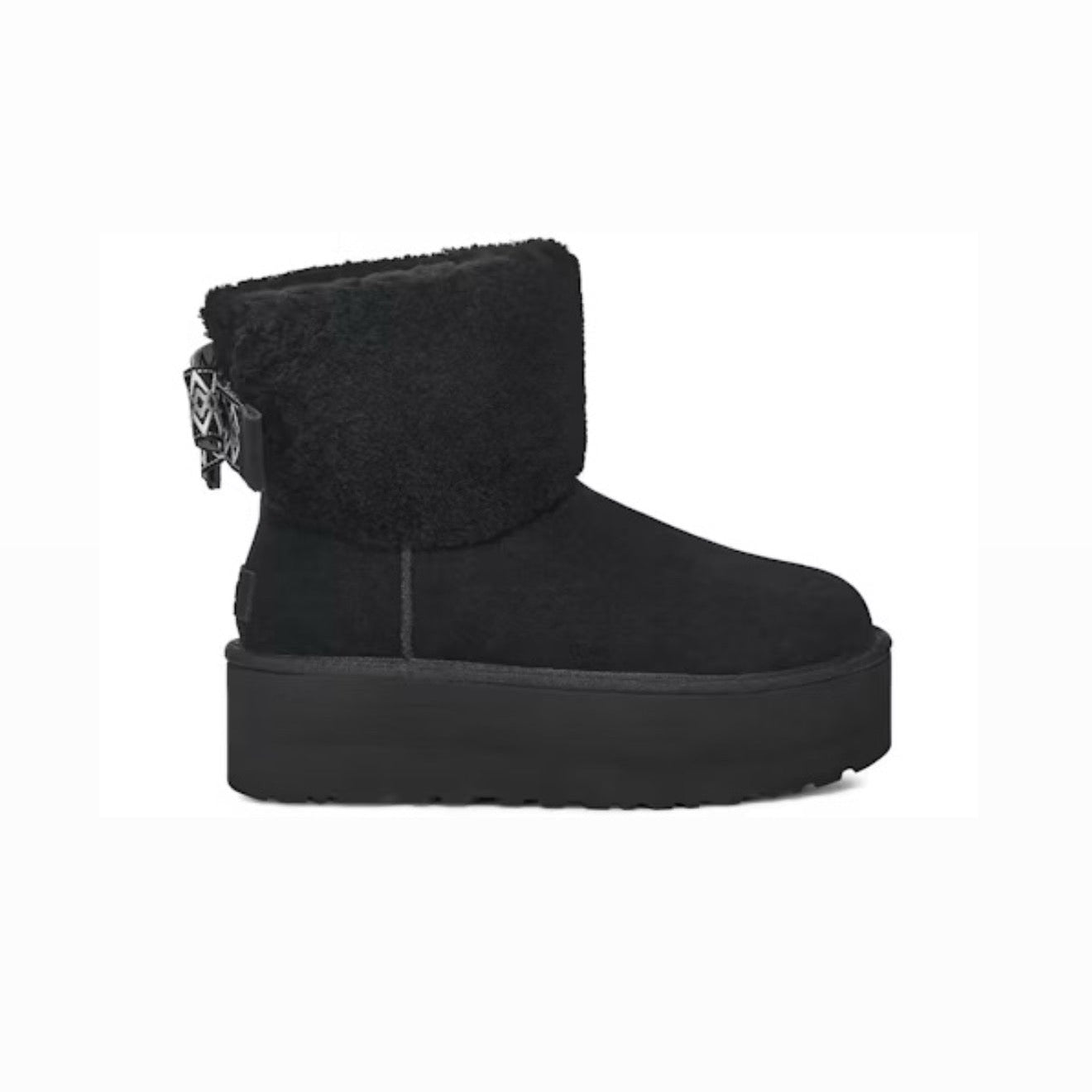 UGG Classic Mini Maxi Curly Boot - Black
