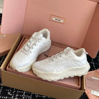 Miu Miu Technical Fabric Sneakers - White