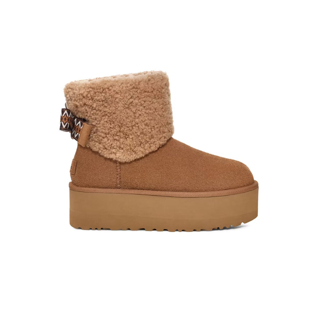 UGG Classic Mini Maxi Curly Boot - Chestnut