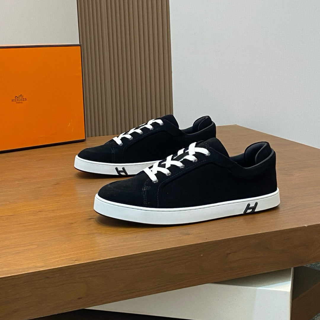 Hermès Kiddy Lace-Up Sneakers - Black