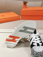 Hermès Depart Slip-On Sneaker - Noir/Blanc