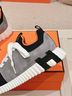 Hermès Depart Slip-On Sneaker - Noir/Gris Fumée