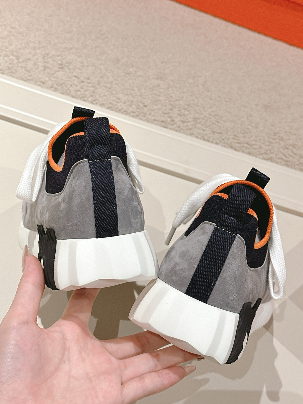 Hermès Depart Slip-On Sneaker - Noir/Gris Fumée