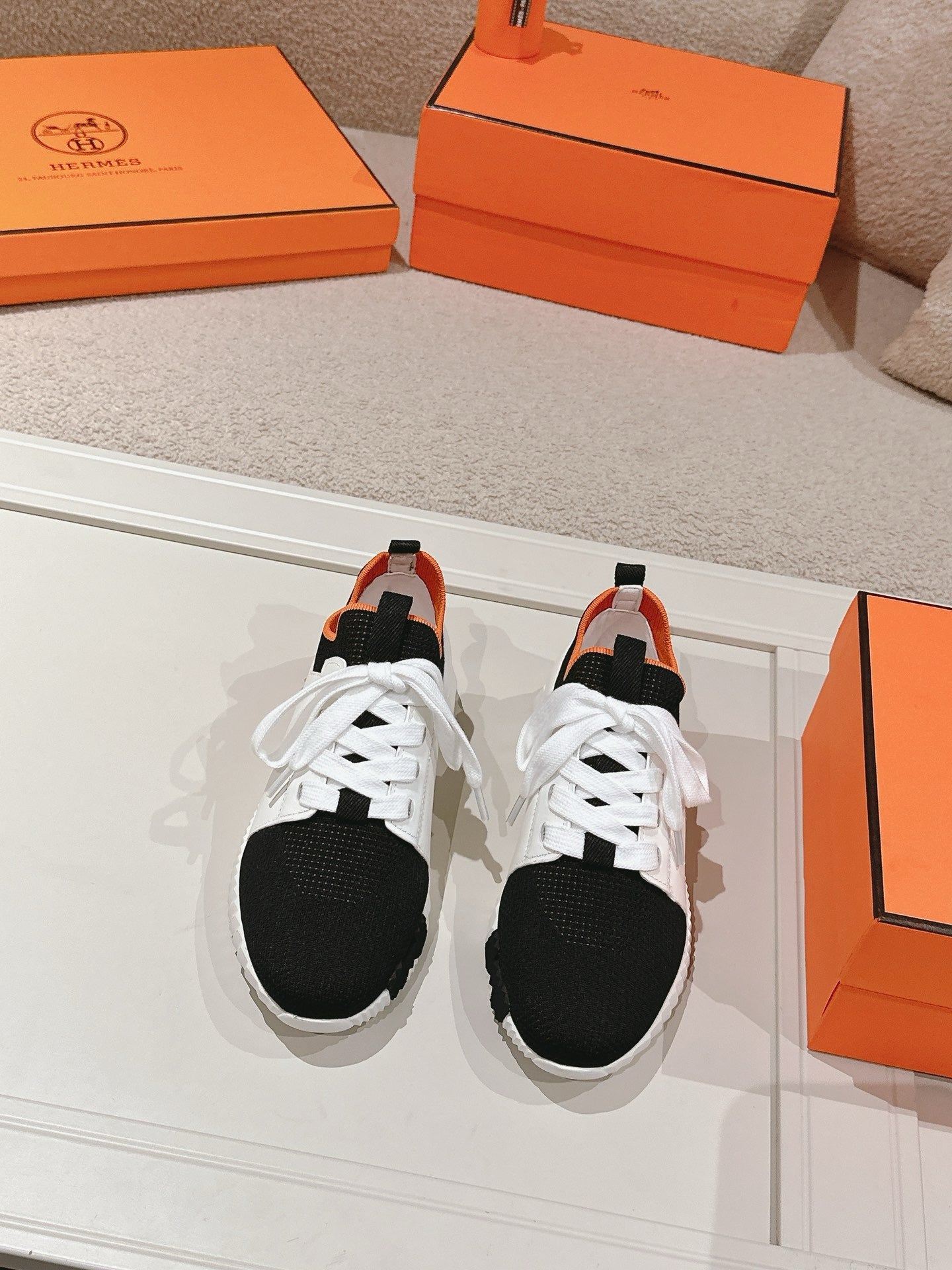 Hermès Depart Slip-On Sneaker - Blanc/Noir