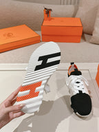 Hermès Depart Slip-On Sneaker - Blanc/Noir