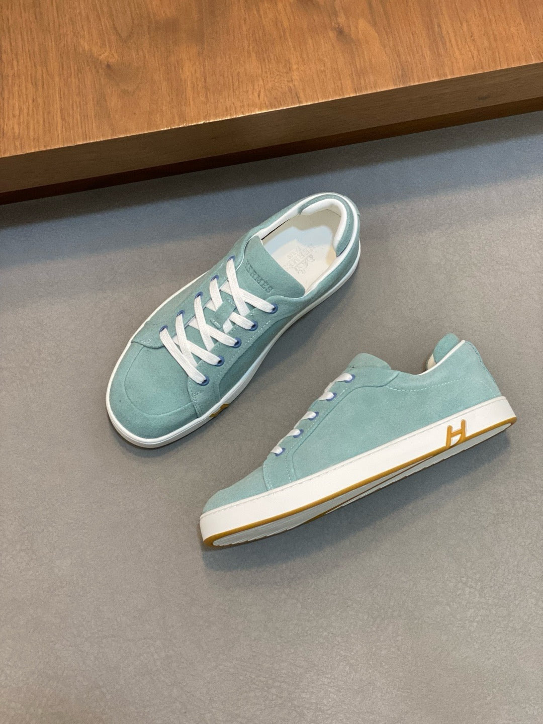 Hermès Kiddy Lace-Up Sneakers - Blue