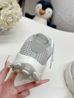 Miu Miu Technical Fabric Sneakers - Cloud Gray