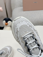 Miu Miu Technical Fabric Sneakers - Cloud Gray