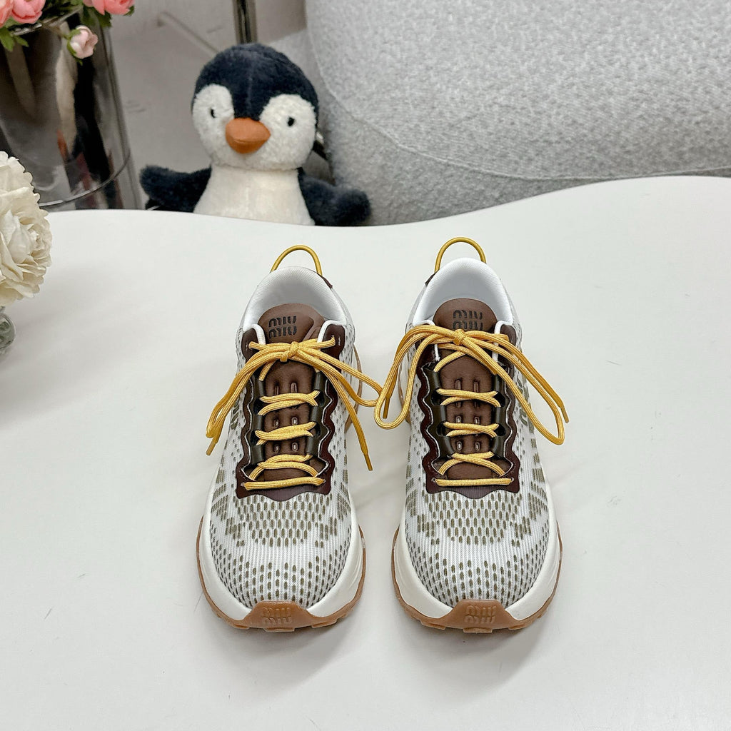 Miu Miu Technical Fabric Sneakers - Ivy Green