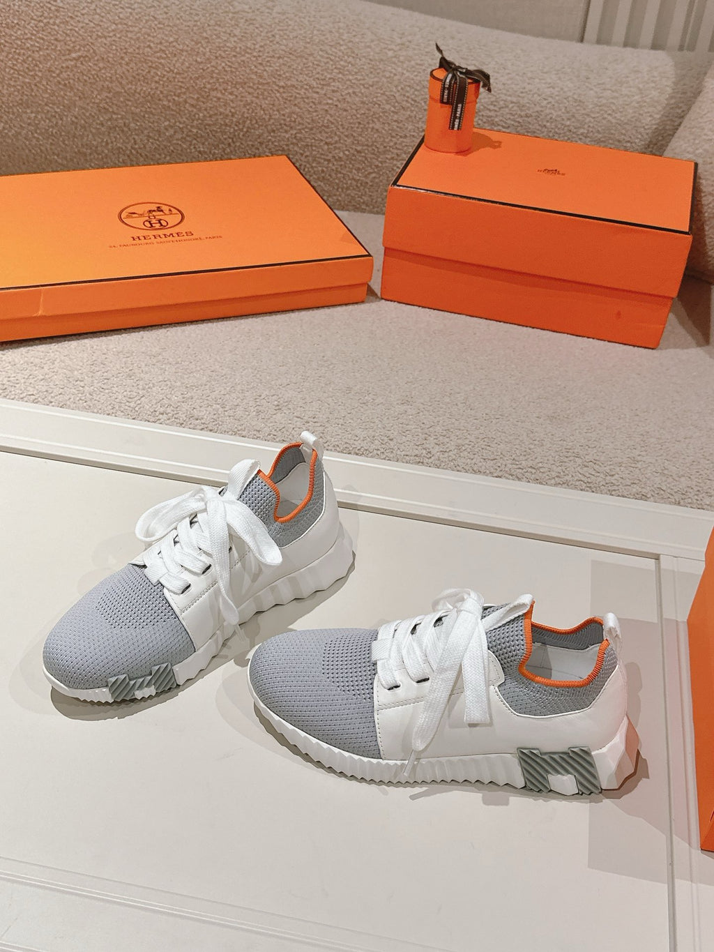 Hermès Depart Slip-On Sneaker - Gris Fumée