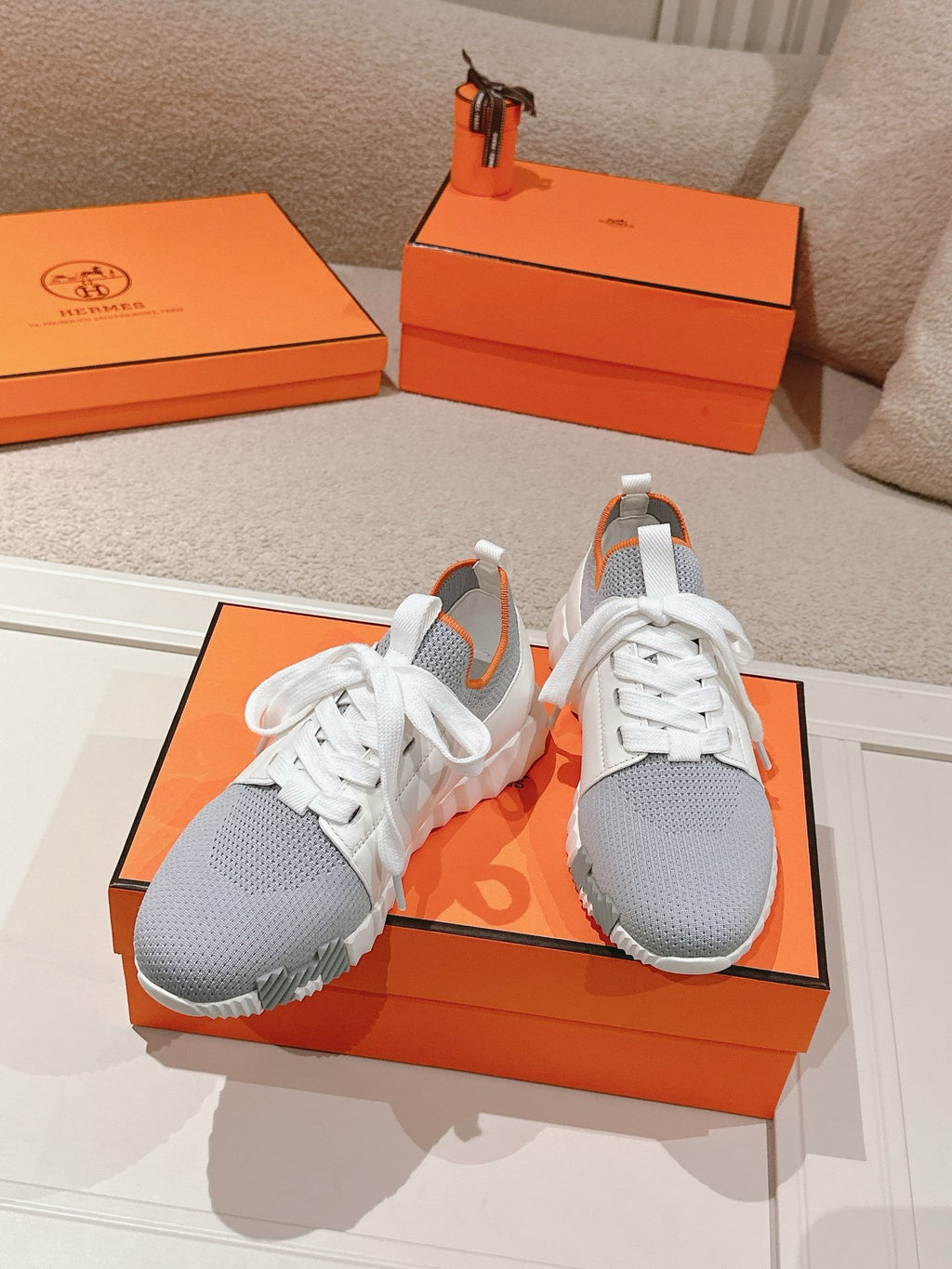 Hermès Depart Slip-On Sneaker - Gris Fumée