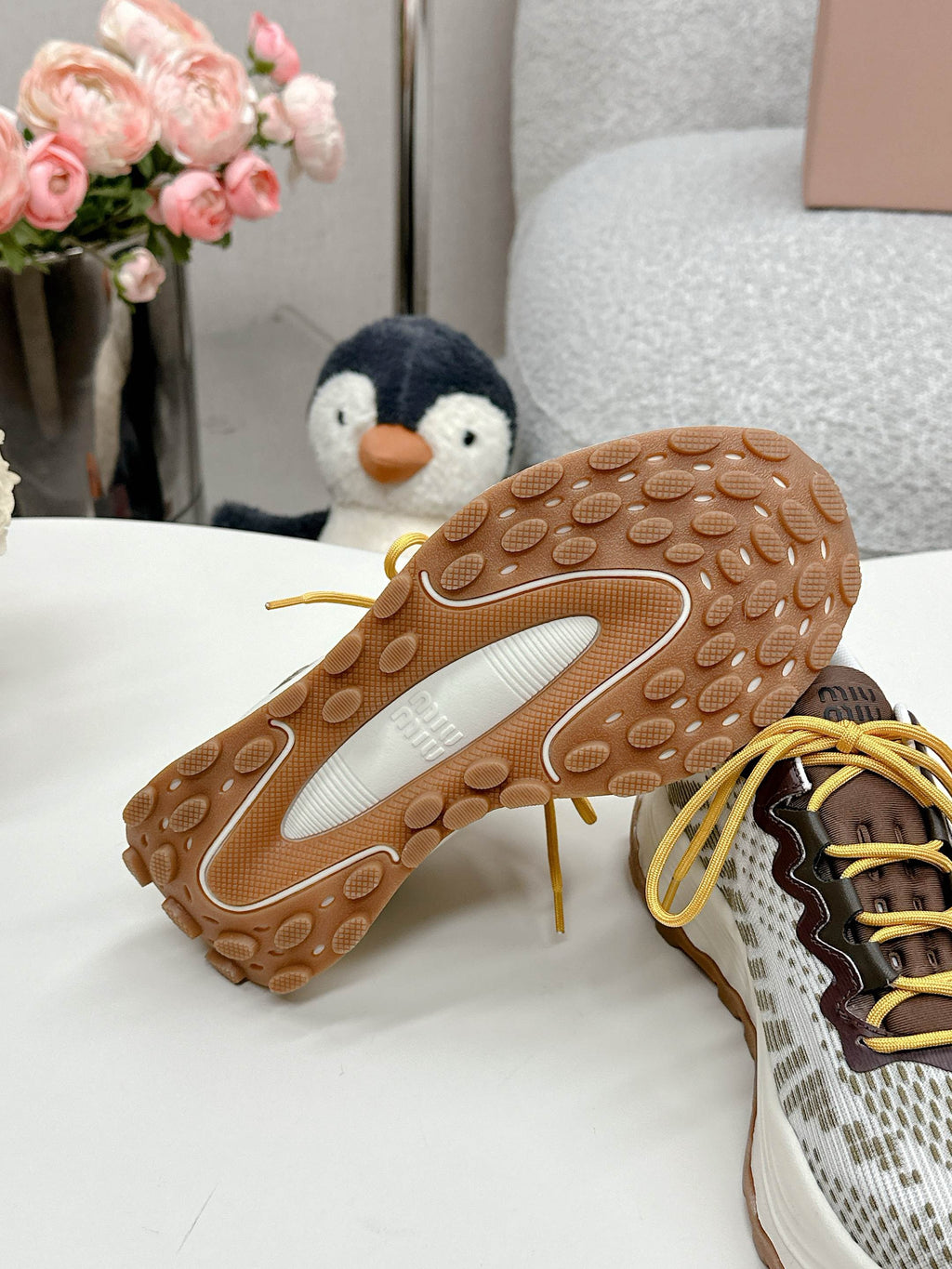 Miu Miu Technical Fabric Sneakers - Ivy Green