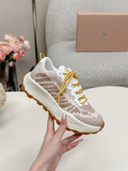 Miu Miu Technical Fabric Sneakers - Mustard