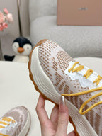 Miu Miu Technical Fabric Sneakers - Mustard