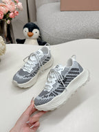 Miu Miu Technical Fabric Sneakers - Charcoal