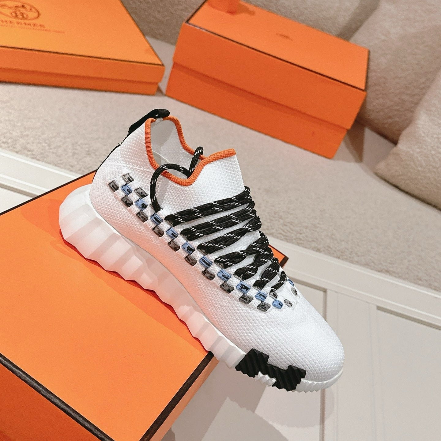 Hermès Flex Slip-On Sneaker - Multicolore Blanc