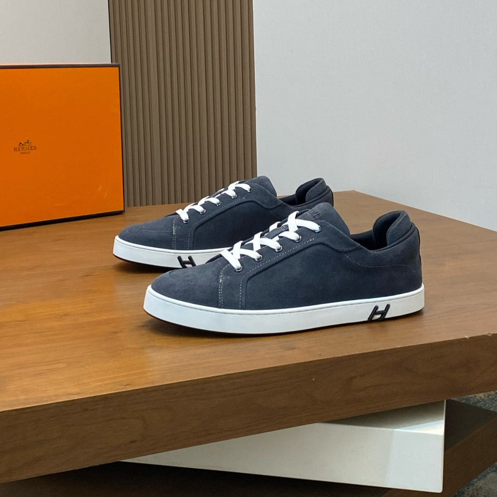 Hermès Kiddy Lace-Up Sneakers - Grey