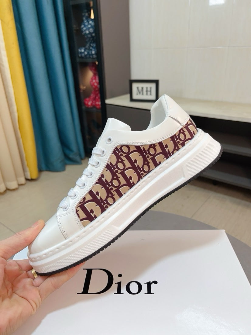 Dior Oblique Sneaker - Bordeaux/White