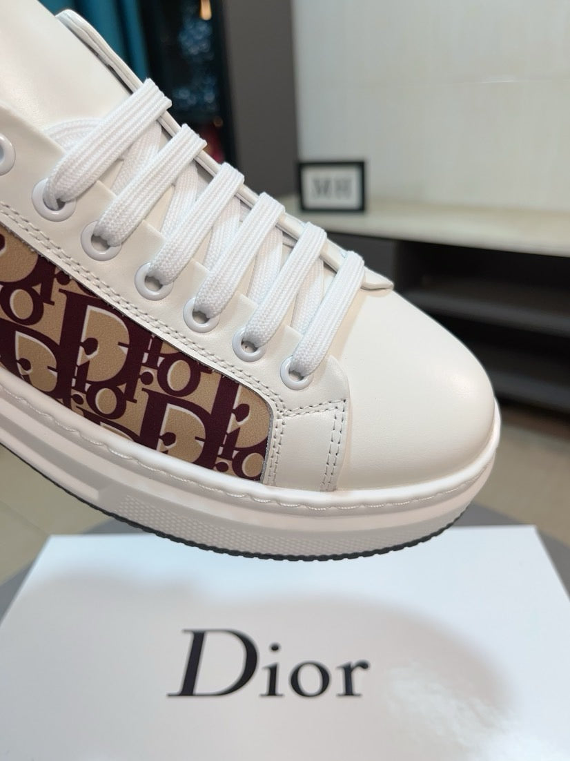 Dior Oblique Sneaker - Bordeaux/White