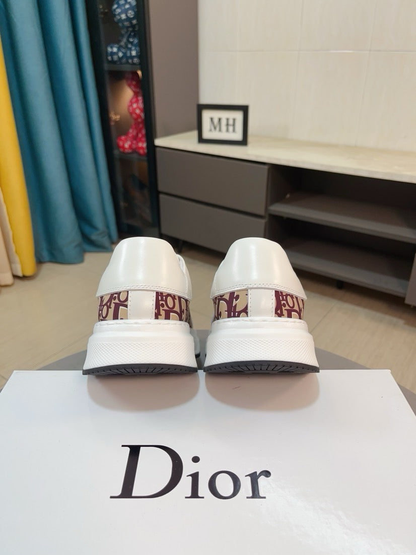 Dior Oblique Sneaker - Bordeaux/White