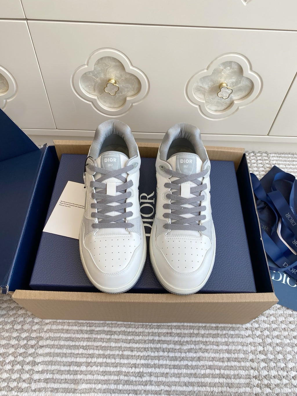 Dior B57 Dribble Sneakers - Light Gray/White