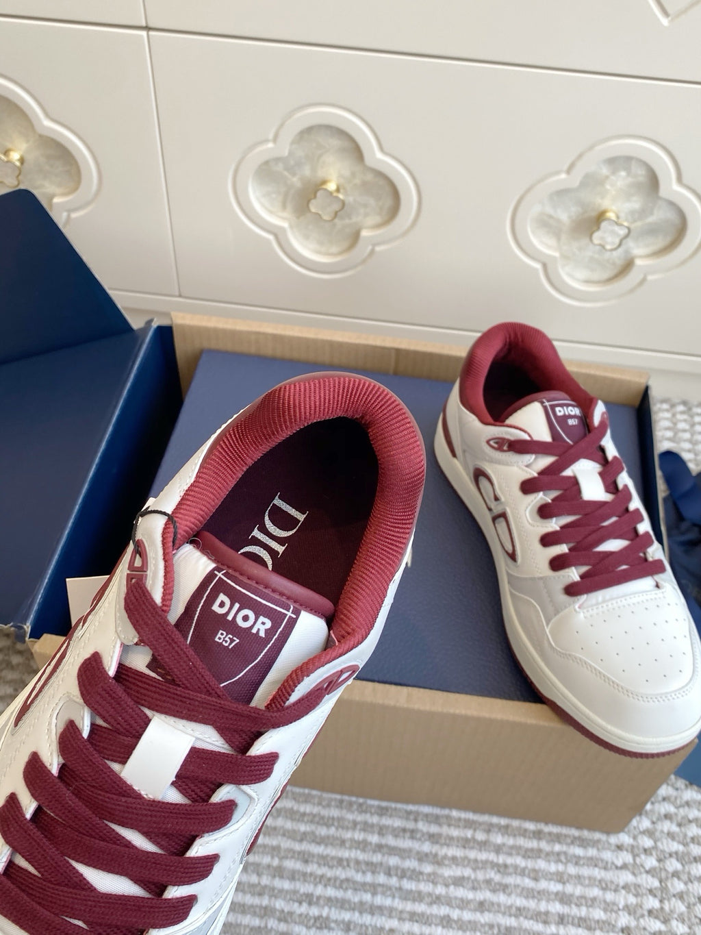 Dior B57 Dribble Sneakers - Red/White