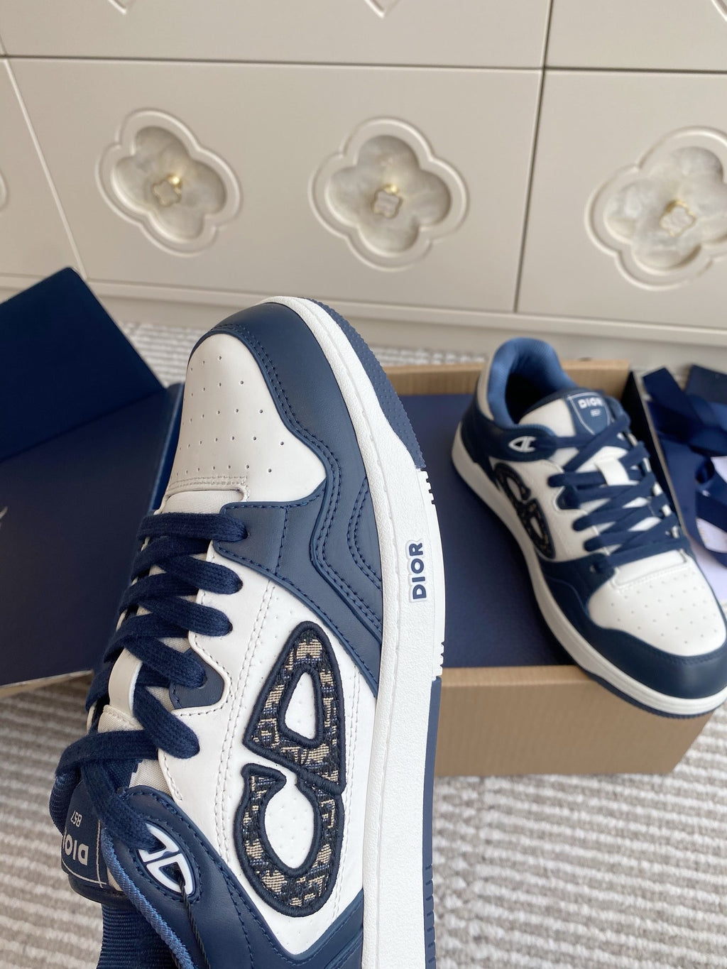 Dior B57 Dribble Sneakers - Navy Blue/White