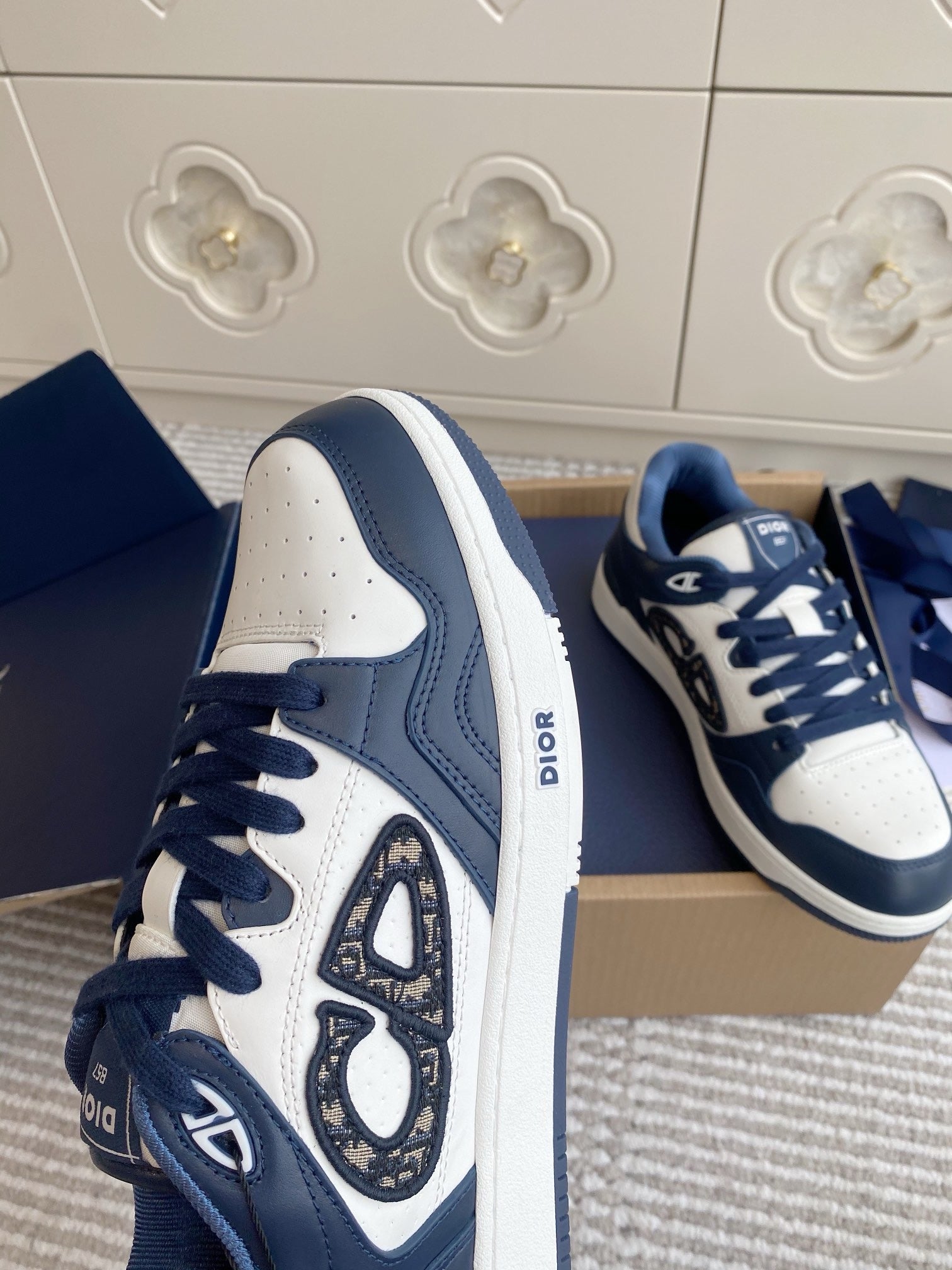 Dior B57 Dribble Sneakers - Navy Blue/White