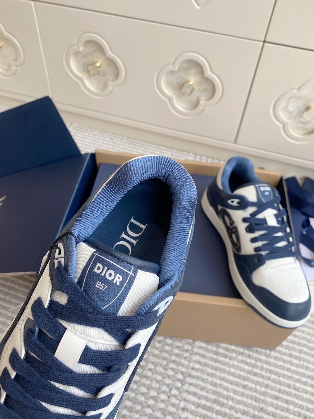 Dior B57 Dribble Sneakers - Navy Blue/White