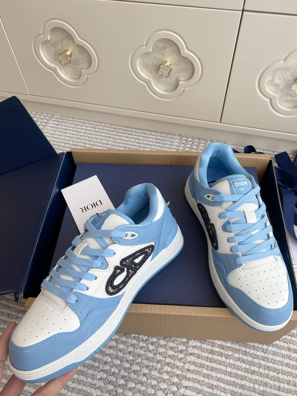 Dior B57 Dribble Sneakers - Light Blue/White