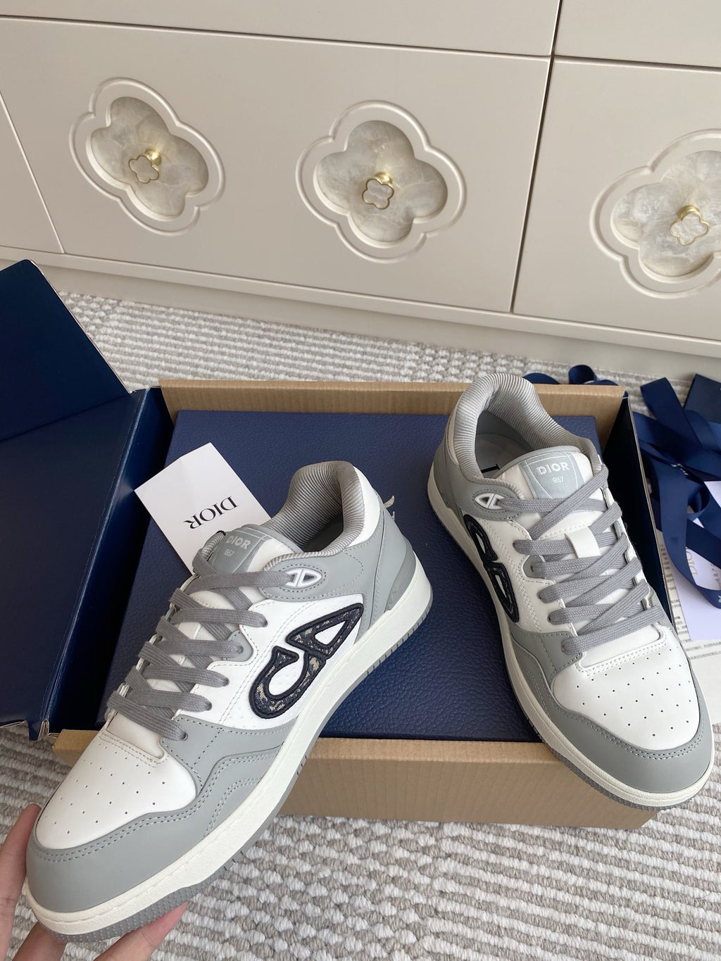 Dior B57 Dribble Sneakers - Gray/White