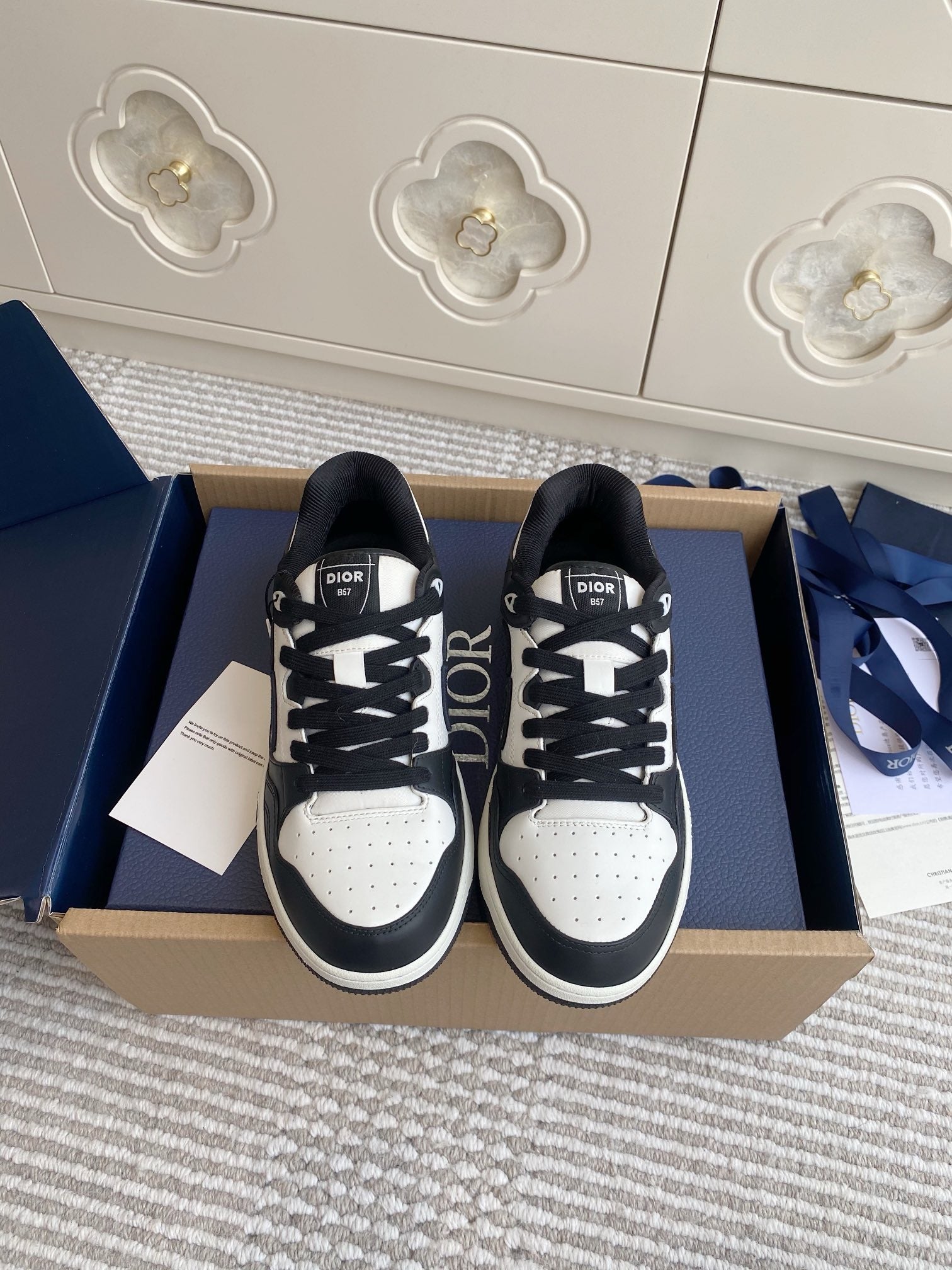 Dior B57 Dribble Sneakers - Black/White