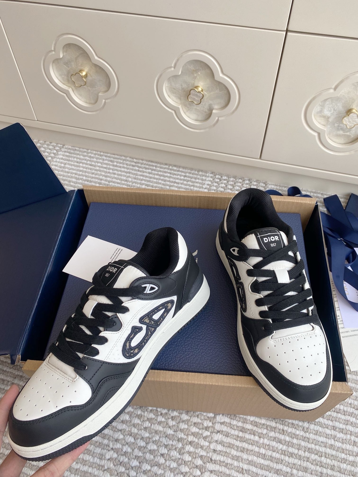 Dior B57 Dribble Sneakers - Black/White