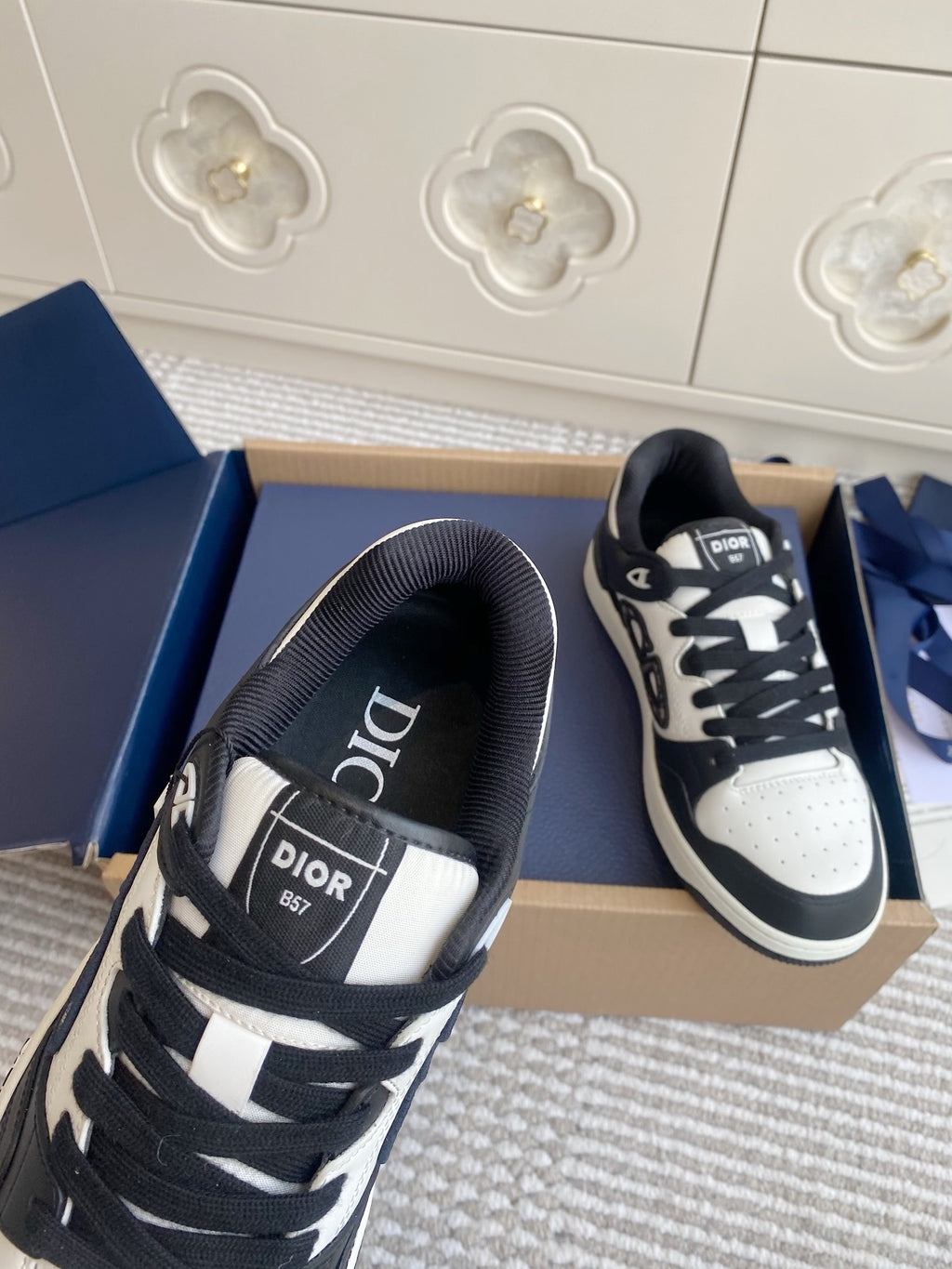 Dior B57 Dribble Sneakers - Black/White