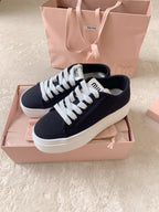 MIU MIU Low Top Skateboard Shoes Black