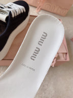 MIU MIU Low Top Skateboard Shoes Black