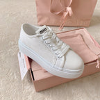 MIU MIU Low Top Skateboard Shoes White