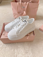 MIU MIU Low Top Skateboard Shoes White