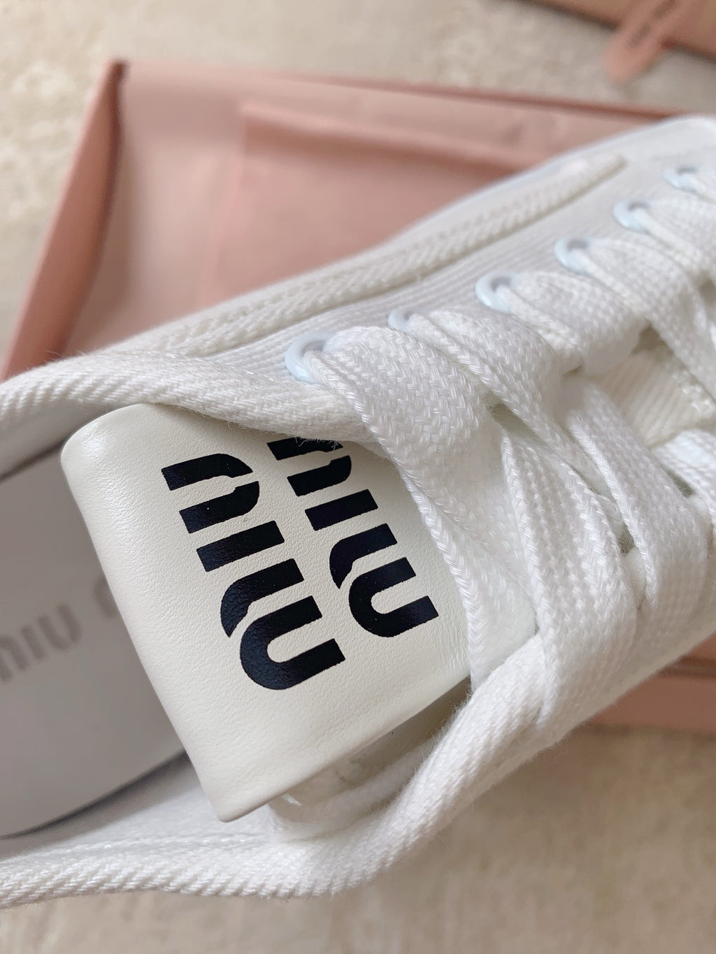 MIU MIU Low Top Skateboard Shoes White