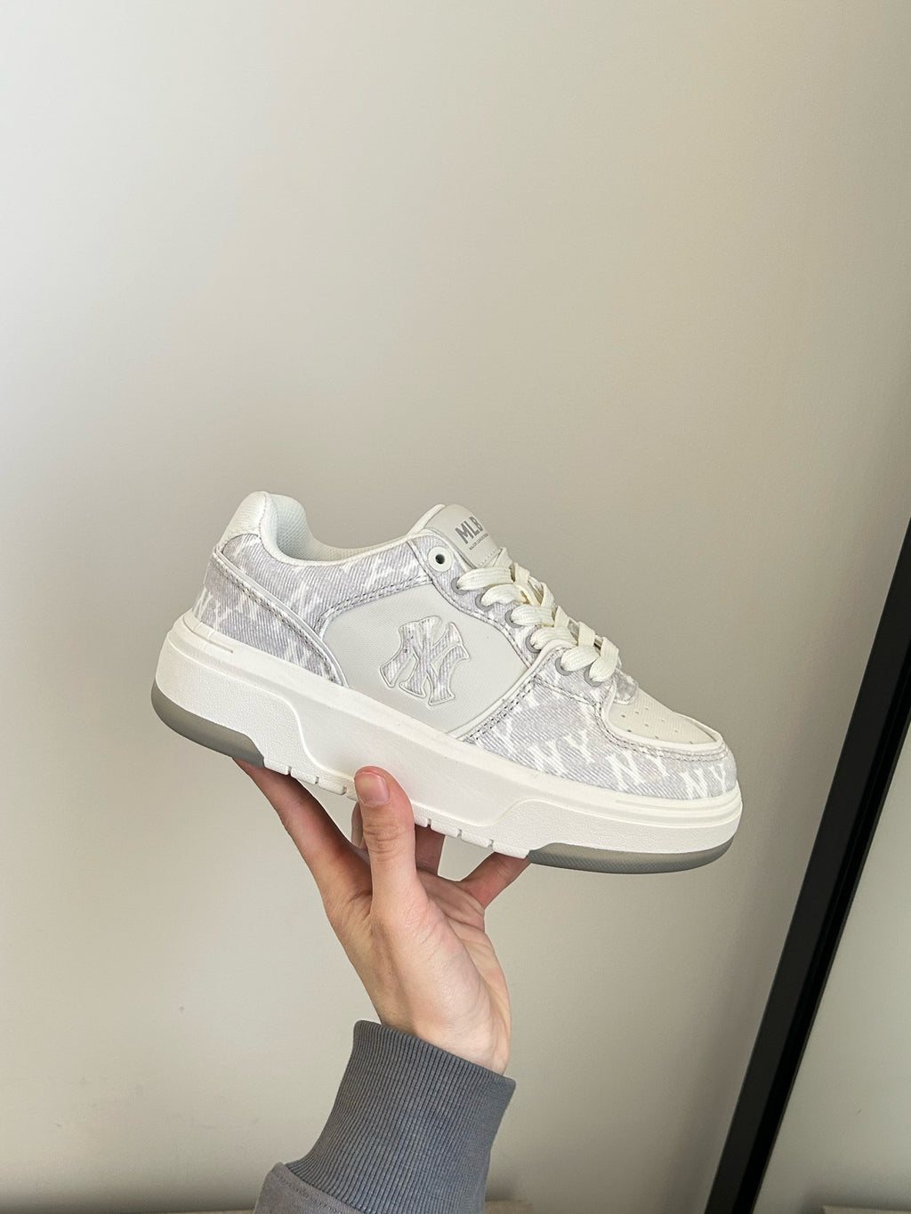 MLB Chunky Liner Denim Monogram Sl -Gray