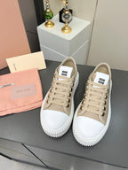 MIU MIU Denim sneakers Beige