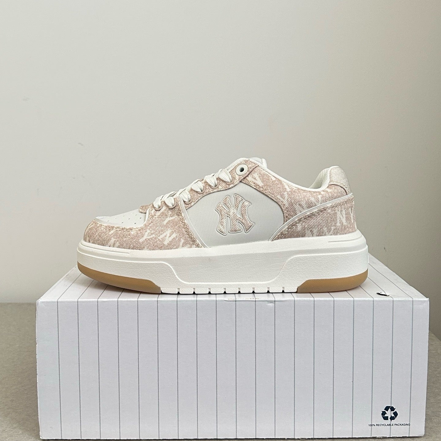 MLB Chunky Liner Denim Monogram Sl - Beige