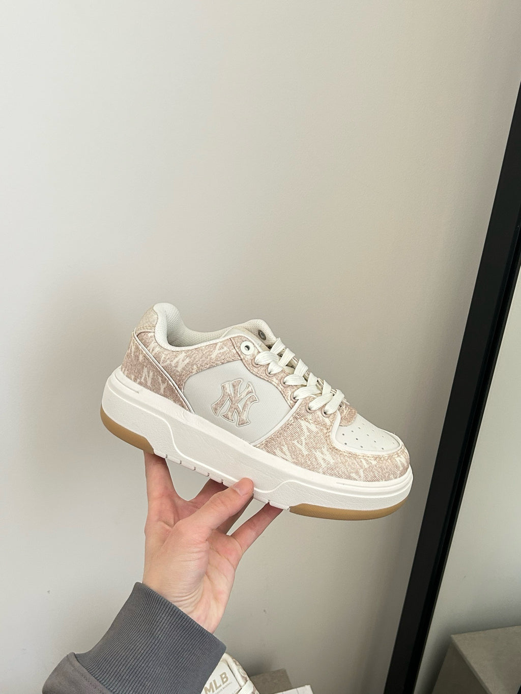 MLB Chunky Liner Denim Monogram Sl - Beige