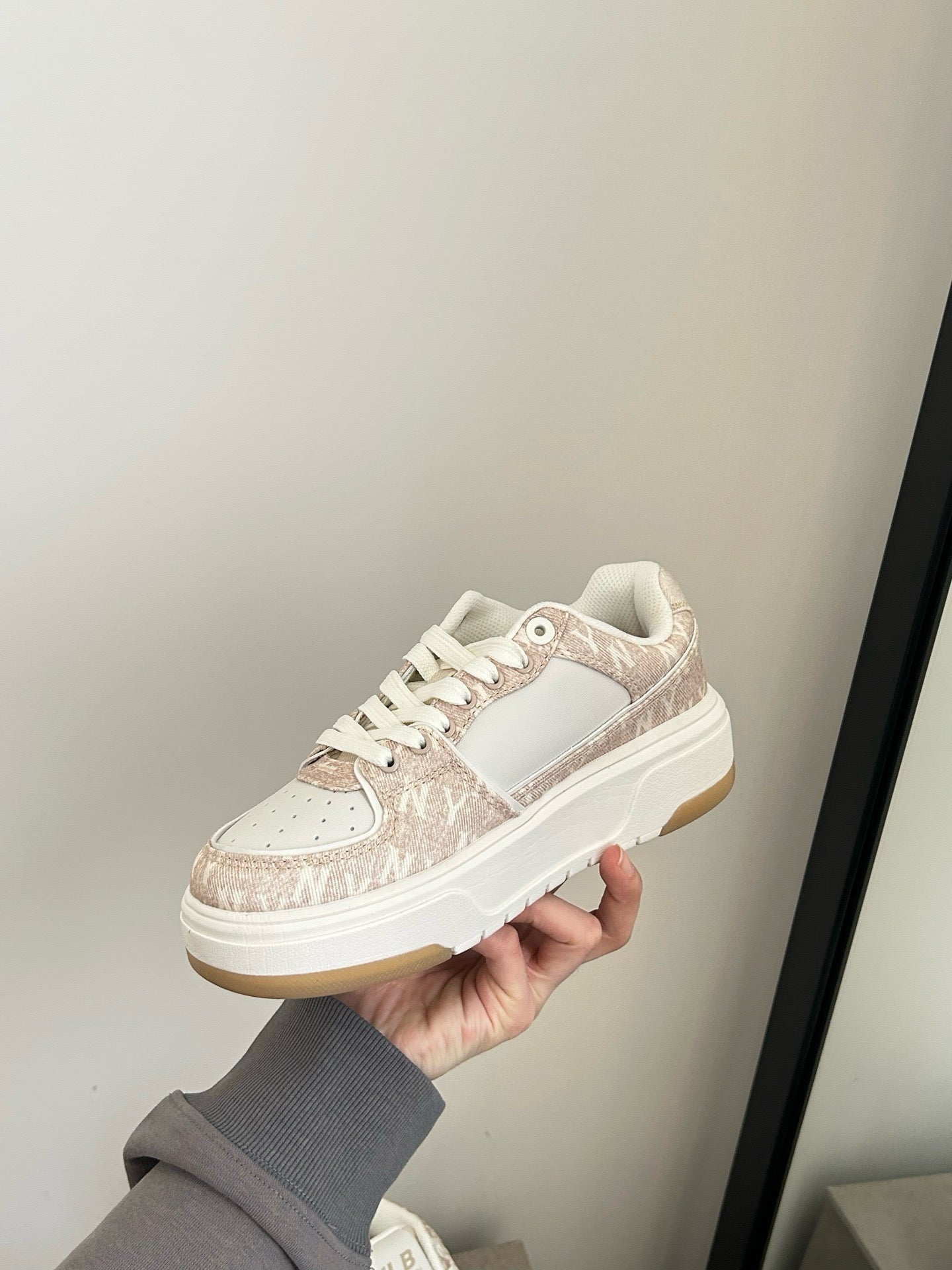 MLB Chunky Liner Denim Monogram Sl - Beige