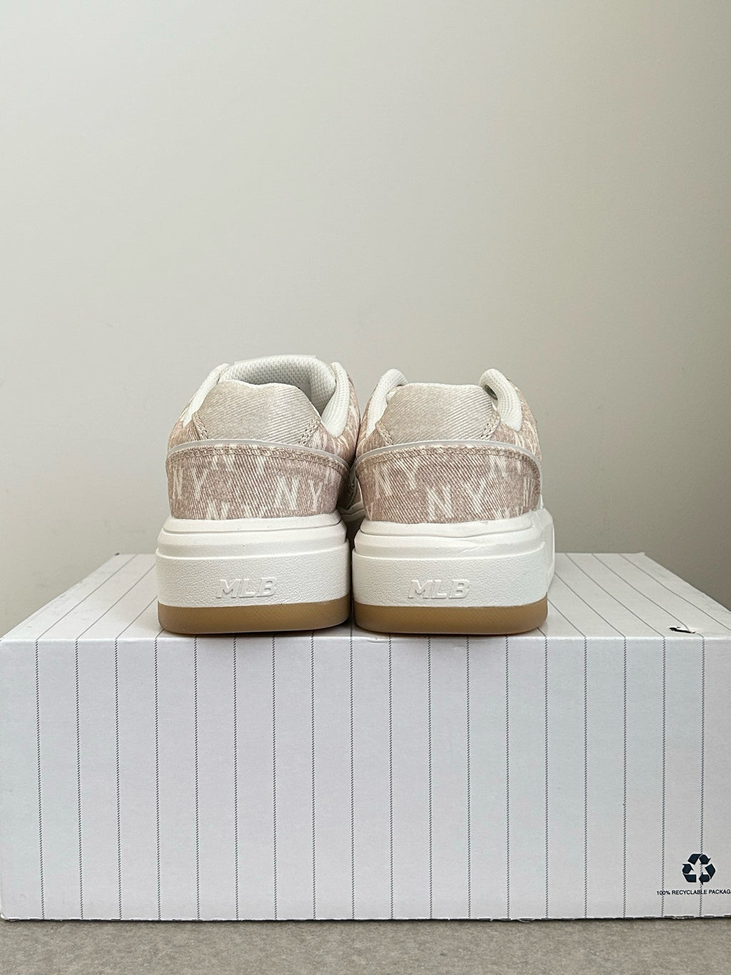 MLB Chunky Liner Denim Monogram Sl - Beige