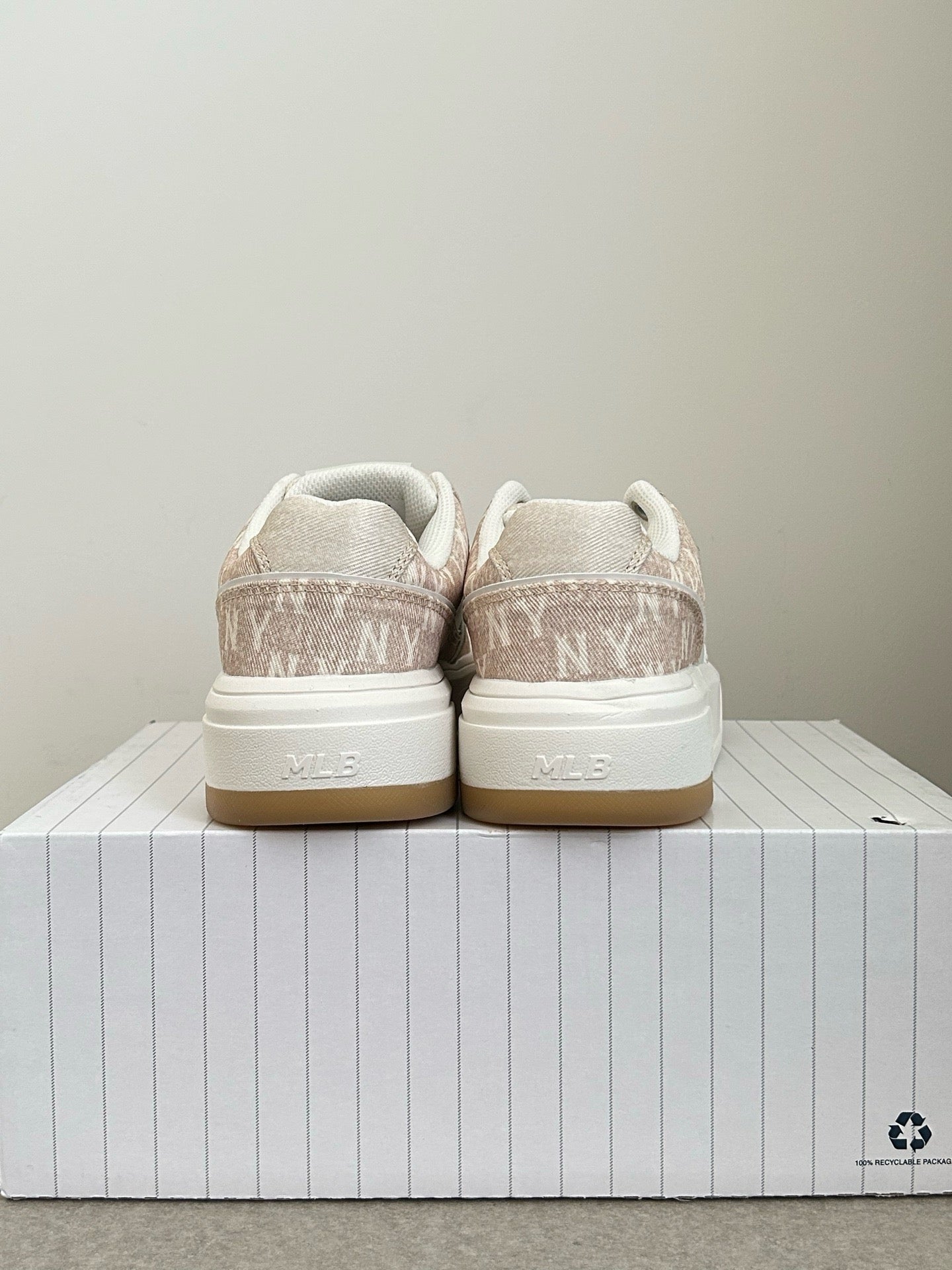 MLB Chunky Liner Denim Monogram Sl - Beige