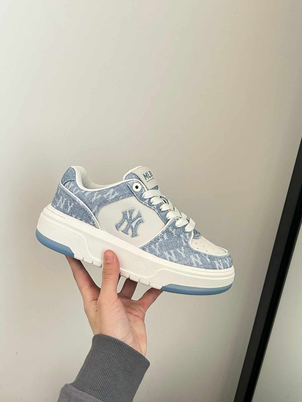 MLB Chunky Liner Denim Monogram Sl - Sky Blue