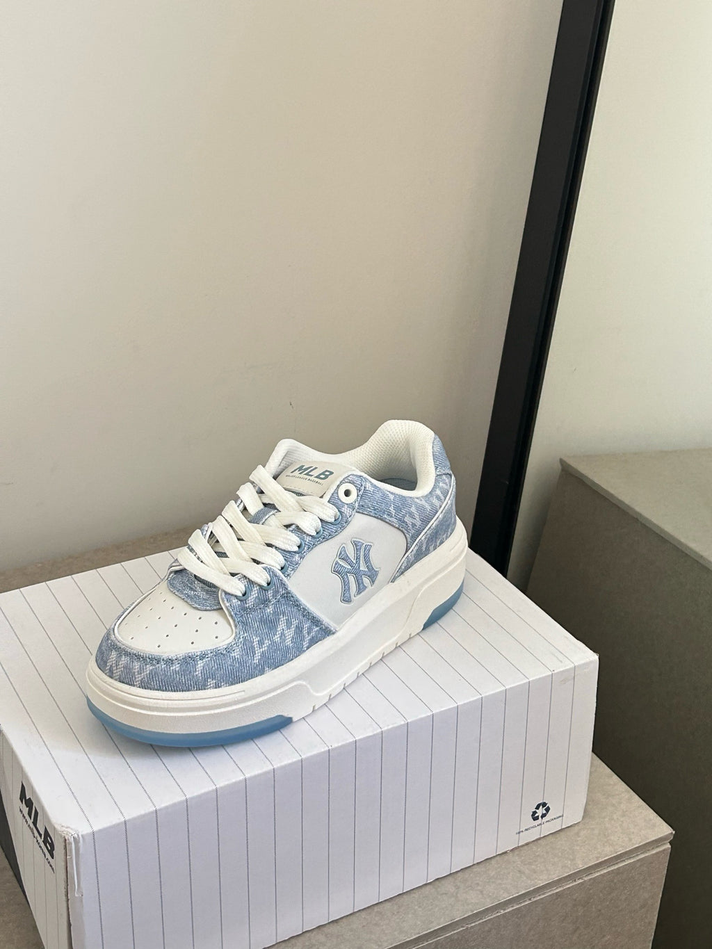 MLB Chunky Liner Denim Monogram Sl - Sky Blue